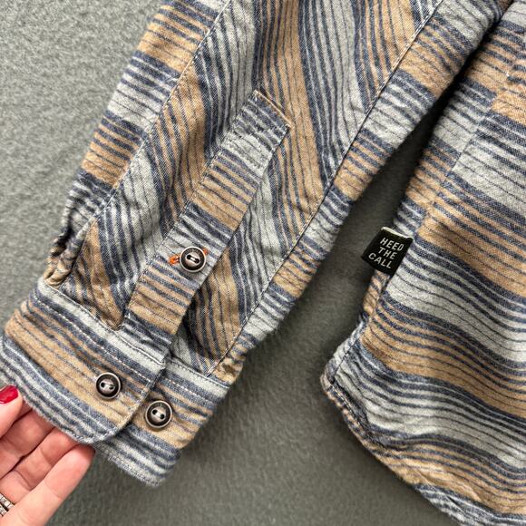 Howler Bros Shirt Mens Medium Coastal Cotton Button Up Long Sleeve Striped - Picture 8 of 9